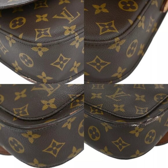 LOUIS VUITTON Saint Cloud MM Shoulder Bag Monogram Leather Brown - Picture 7 of 16